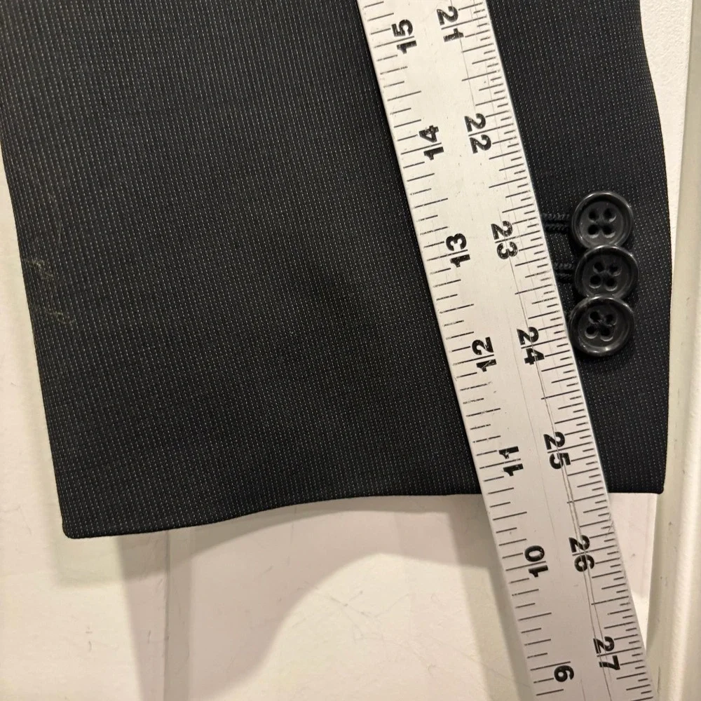 Banana Republic Mens 38R Black Wool‎ Mohair Blend Two Button Suit Jacket Blazer